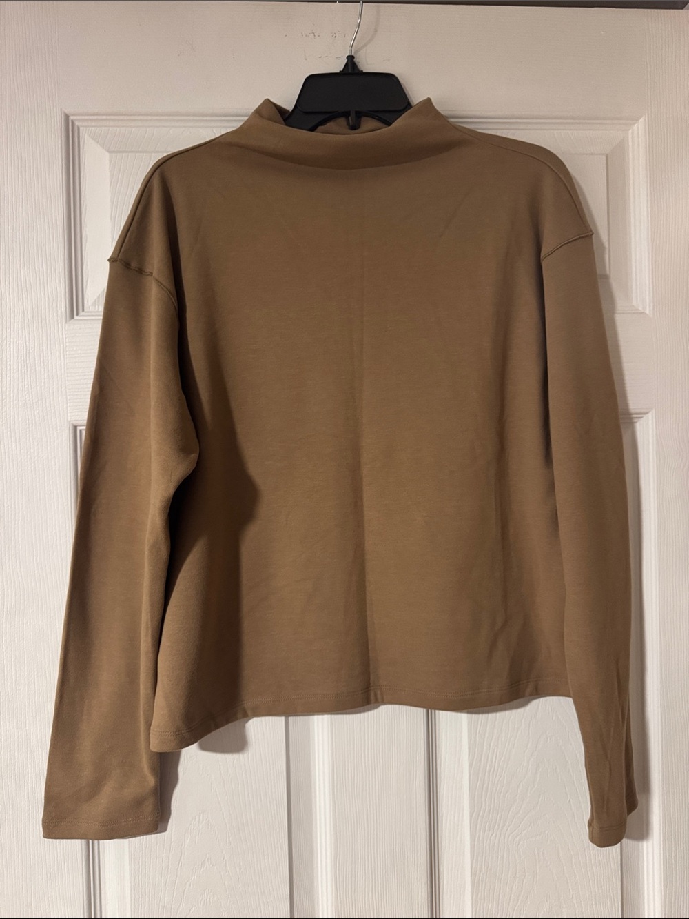 MELLODAY Women's Cowl Neck Long Sleeve Sweater - Tan Brown